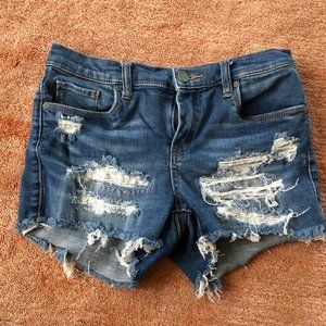 Blank NYC distressed denim cut out shorts